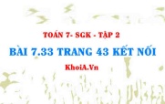 Bài 7.33 trang 43 Toán 7 Kết nối tri thức Tập 2